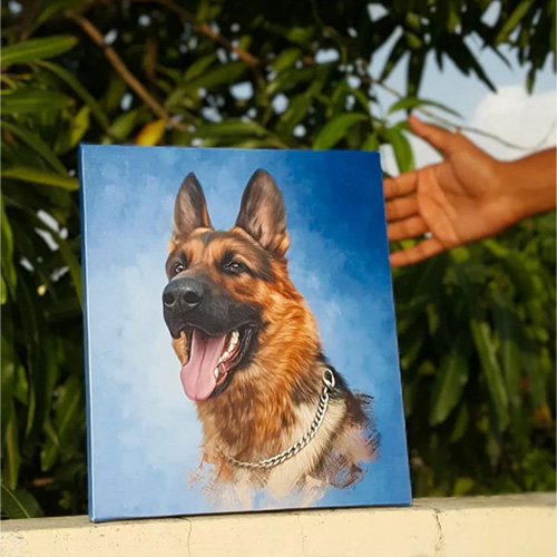 Dog Portrait Painting By Pawstro