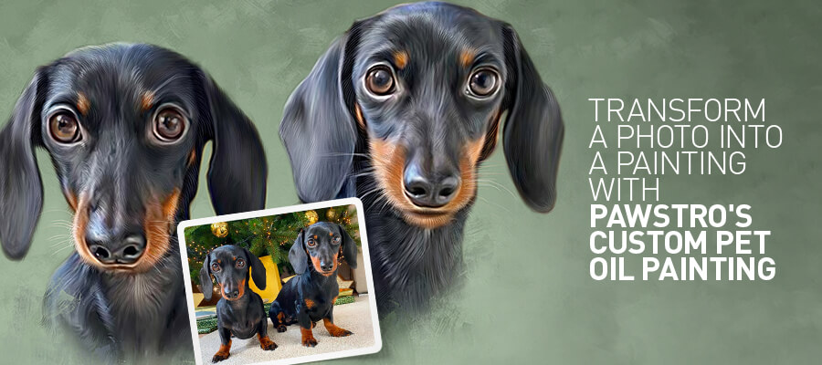Transform a photo into an artistic painting with Pawstro’s custom pet oil painting